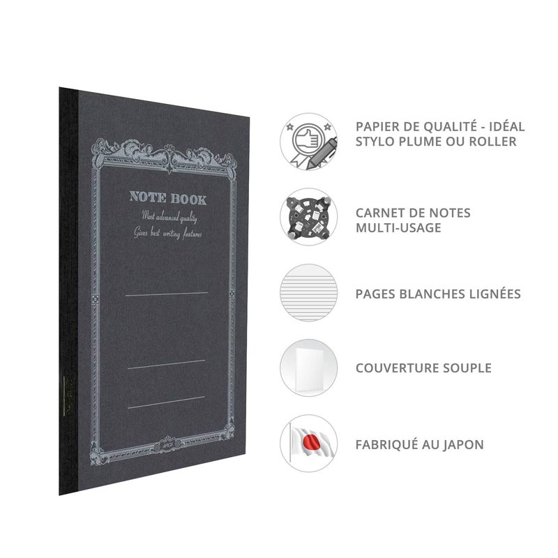 Apica Notebook CD15 Steel Grey- 7""x10"" - Image 2